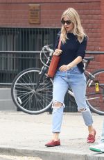SIENNA MILLER in Ripped Denim Out in New York 05/10/2018