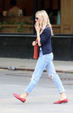 SIENNA MILLER in Ripped Denim Out in New York 05/10/2018
