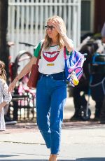 SIENNA MILLER Leaves Bar Pitti in New York 05/09/2018