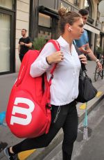 SIMONA HALEP Leaves Her Hotel in Paris 05/28/2018