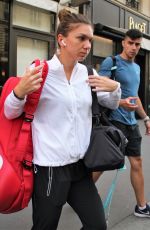 SIMONA HALEP Leaves Her Hotel in Paris 05/28/2018