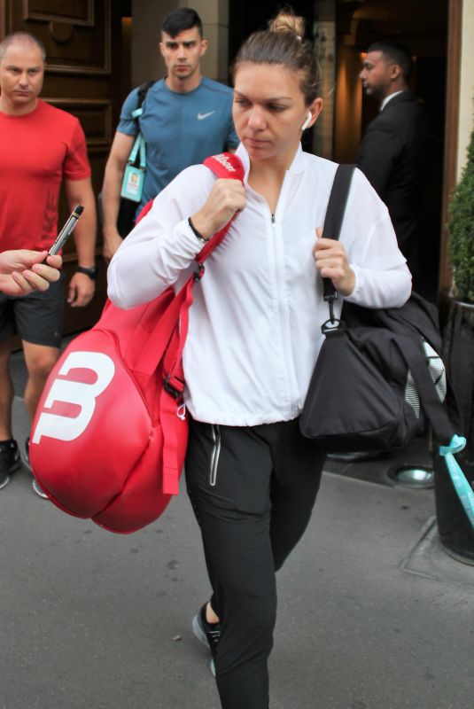 SIMONA HALEP Leaves Her Hotel in Paris 05/28/2018