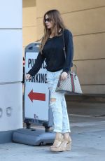 SOFIA VERGARA in Rpped Jeans at a Tanning Salon in Beverly Hills 05/23/2018