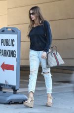 SOFIA VERGARA in Rpped Jeans at a Tanning Salon in Beverly Hills 05/23/2018