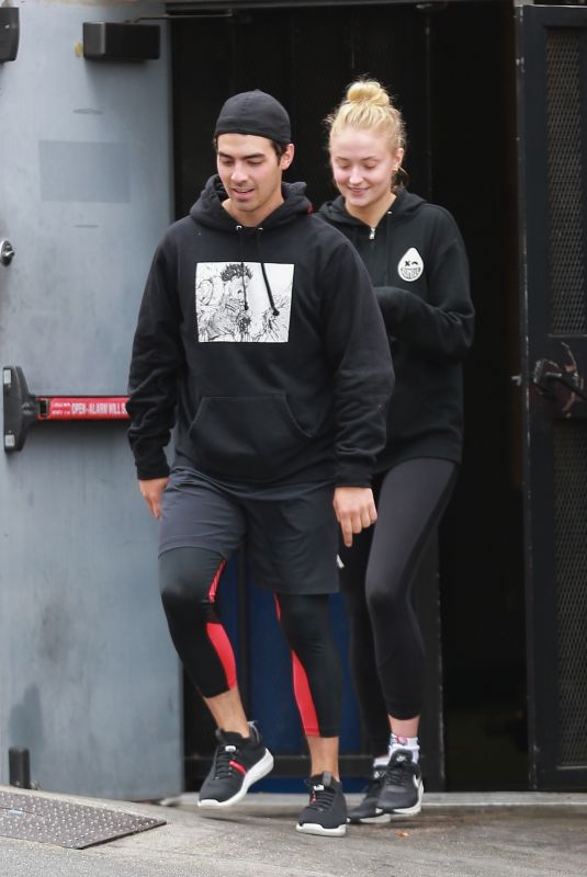 SOPHIE TURNER and Joe Jonas Leaves a Gym in West Hollywood 05/01/2018