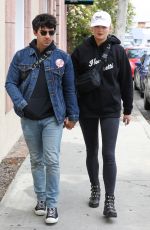 SOPHIE TURNER and Joe Jonas Leaves Alfred Coffee in West Hollywood 04/30/2018