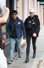 SOPHIE TURNER and Joe Jonas Leaves Alfred Coffee in West Hollywood 04/30/2018