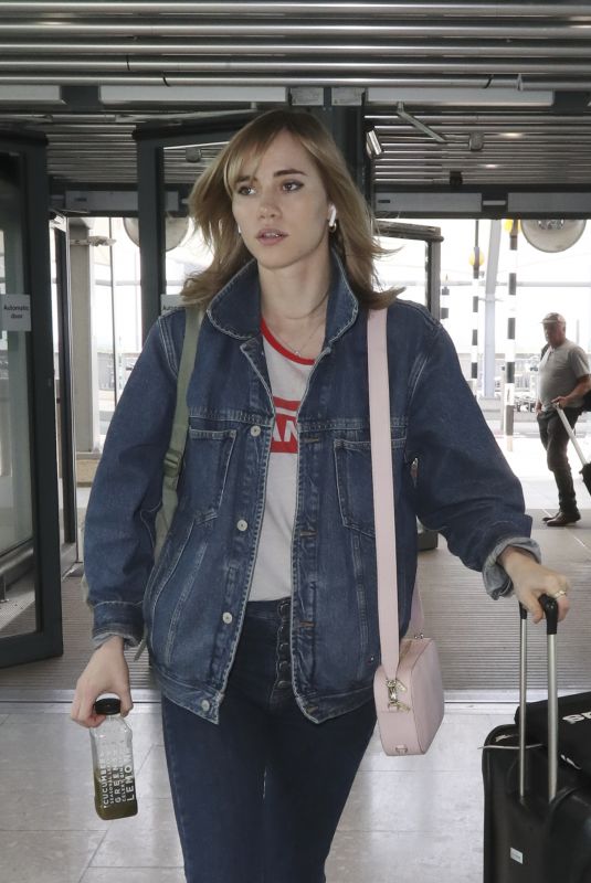 SUKI WATERHOUSE at Heathrow Airport in London 05/06/2018