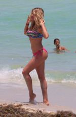 TETYANA VERYOVKINA in Bikini at a Beach in Miami 05/02/2018