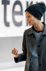 THANDIE NEWTON at Heathrow Airport in London 04/30/2018
