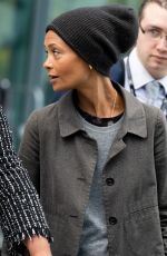 THANDIE NEWTON at Heathrow Airport in London 04/30/2018