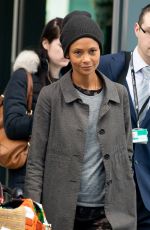 THANDIE NEWTON at Heathrow Airport in London 04/30/2018