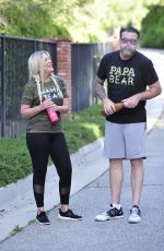 TORI SPELLING and Dean McDermott Out for a Power Walk in Los Angeles 04/25/2018