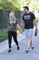 TORI SPELLING and Dean McDermott Out for a Power Walk in Los Angeles 04/25/2018