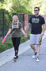 TORI SPELLING and Dean McDermott Out for a Power Walk in Los Angeles 04/25/2018