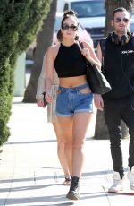 TULISA CONTOSTAVLOS in Denim Shorts Out in Los Angeles 05/26/2018