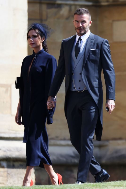 VICTORIA and David BECKHAM Arrives at Royal Wedding at Windsor Castle 05/19/2018