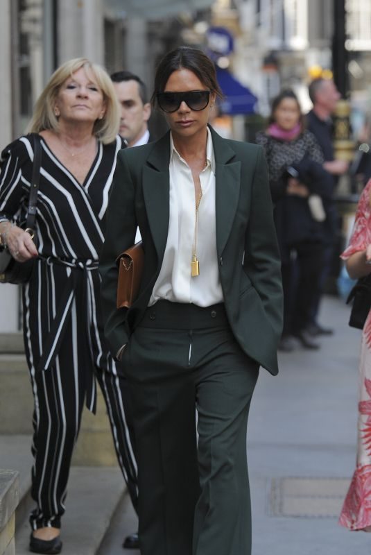 VICTORIA BECKHAM Out at Dover Street in London 05/22/2018