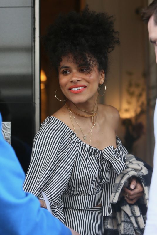 ZAZIE BEETZ Arrives at Claridges Hotel in London 05/10/2018