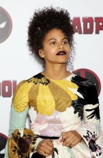 ZAZIE BEETZ at Deadpool 2 Special Screening in New York 05/14/2018