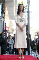 ZOE SALDANA Honored with Star on the Hollywood Walk of Fame in Los Angeles 05/03/2018
