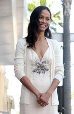 ZOE SALDANA Honored with Star on the Hollywood Walk of Fame in Los Angeles 05/03/2018