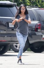 ZOE SALDANA in Jeans Out for Coffee in Los Angeles 05/28/2018