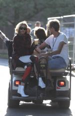 ABIGAIL ABBEY CLANCY and Peter Crouch at Golf Cart at Isle of Wight Festival 06/22/2018
