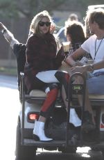 ABIGAIL ABBEY CLANCY and Peter Crouch at Golf Cart at Isle of Wight Festival 06/22/2018