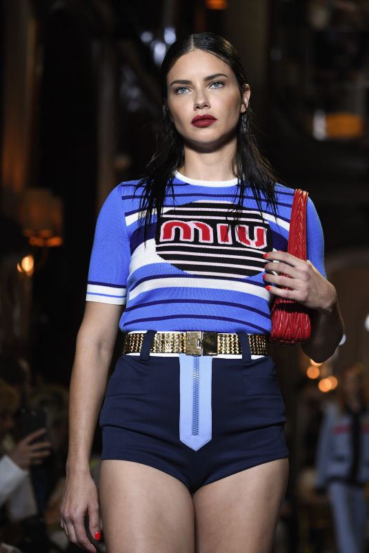 ADRIANA LIMA at Miu Miu 2019 Cruise Collection Show in Paris 06/30/2018