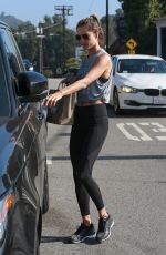 ALESSANDRA AMBROSIO Leaves Kreation Organic Juicery in Brentwood 06/13/2018