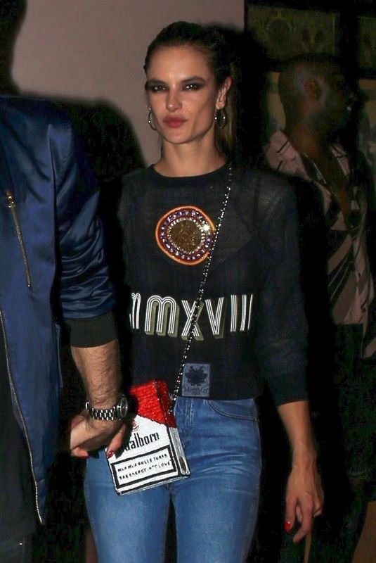 ALESSANDRA AMBROSIO Leaves Moschino Afterparty in Hollywood 06/08/2018