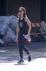 ALISON BRIE Heading to a Gym in New York 06/19/2018