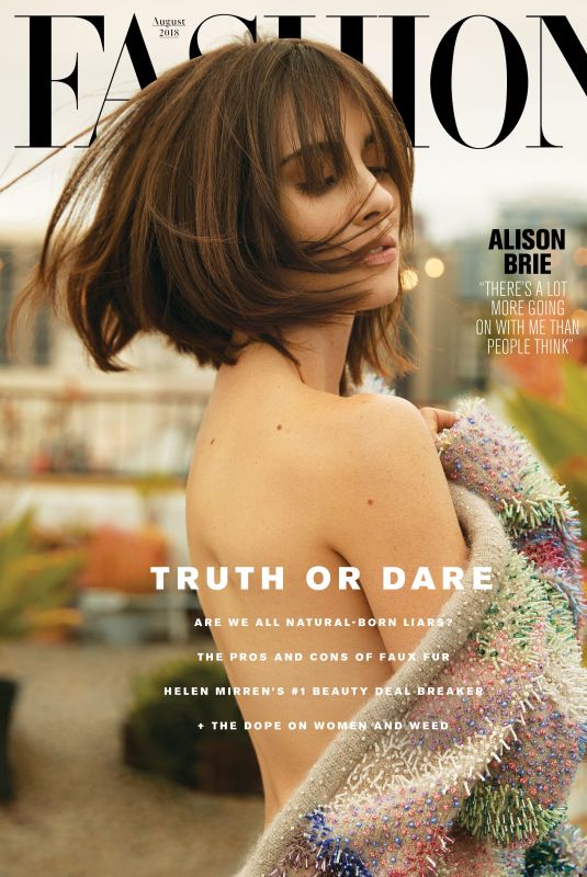 ALISON BRIE in Fashion Magazine, August 2018