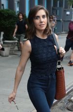 ALISON BRIE Leaves Bowery Hotel in New York 06/18/2018