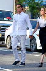 AMBER HEARD and Vito Schnabel Out for Dinner at Bar Pitti in New York 06/05/2018