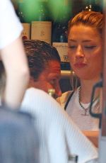 AMBER HEARD and Vito Schnabel Out for Dinner at Bar Pitti in New York 06/05/2018