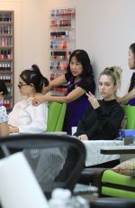 AMELIA and DELILAH HAMLIN  at a Nail Design in Beverly Hills 06/12/2018
