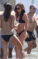AMY JACKSON and KINBERLEY GARNER in Bikinis at a Beach in Mykonos 06/13/2018