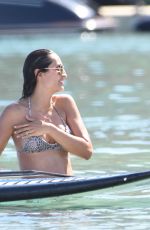 AMY JACKSON and KINBERLEY GARNER in Bikinis at a Beach in Mykonos 06/13/2018