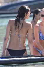 AMY JACKSON and KINBERLEY GARNER in Bikinis at a Beach in Mykonos 06/13/2018