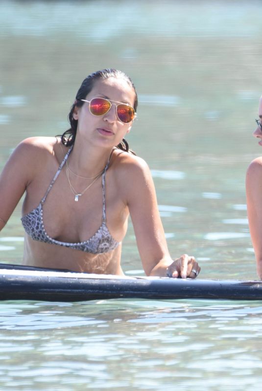 AMY JACKSON and KINBERLEY GARNER in Bikinis at a Beach in Mykonos 06/13/2018
