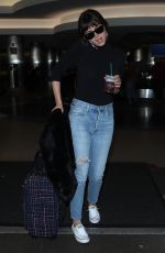 ANA DE ARMAS in Jeans at LAX Airport in Los Angeles 06/13/2018