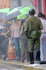ANNE HATHAWAY on the Set of The Last Thing He Wanted in San Juan 06/19/2018