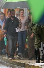 ANNE HATHAWAY on the Set of The Last Thing He Wanted in San Juan 06/19/2018