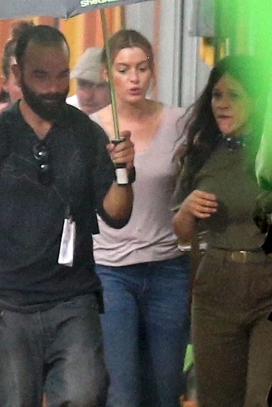 ANNE HATHAWAY on the Set of The Last Thing He Wanted in San Juan 06/19/2018