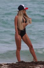 ANYA TAYLOR-JOY in Bikini at a Beach in Miami 06/02/2018