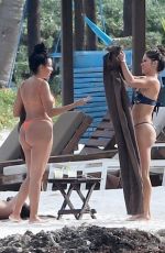 ARIANNY CELESTE and TANIA MARIA in Bikinis at a Beach in Tulum 06/20/2018