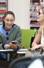ASHEY GREENE and CARA SANTANA at a Nail Salon in Beverly Hills 06/06/2018