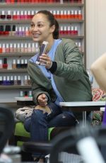 ASHEY GREENE and CARA SANTANA at a Nail Salon in Beverly Hills 06/06/2018